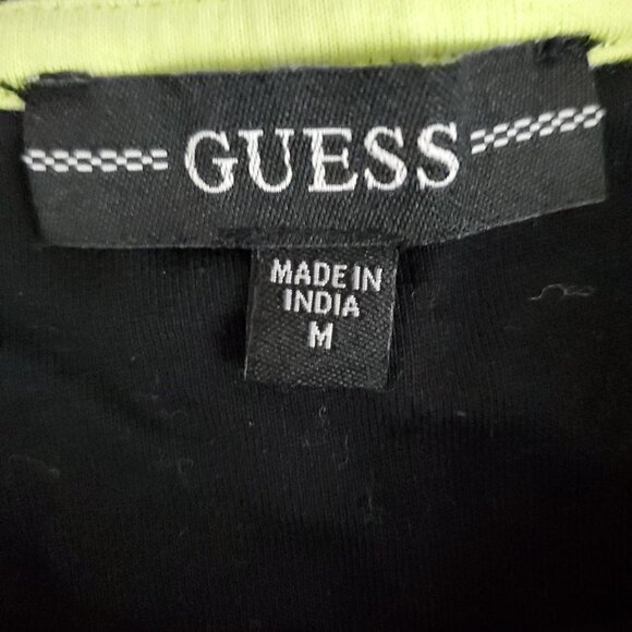 🚨378 Guess Graphic Print Disco Cropped Cotton Black T-Shirt - Picture 4 of 10